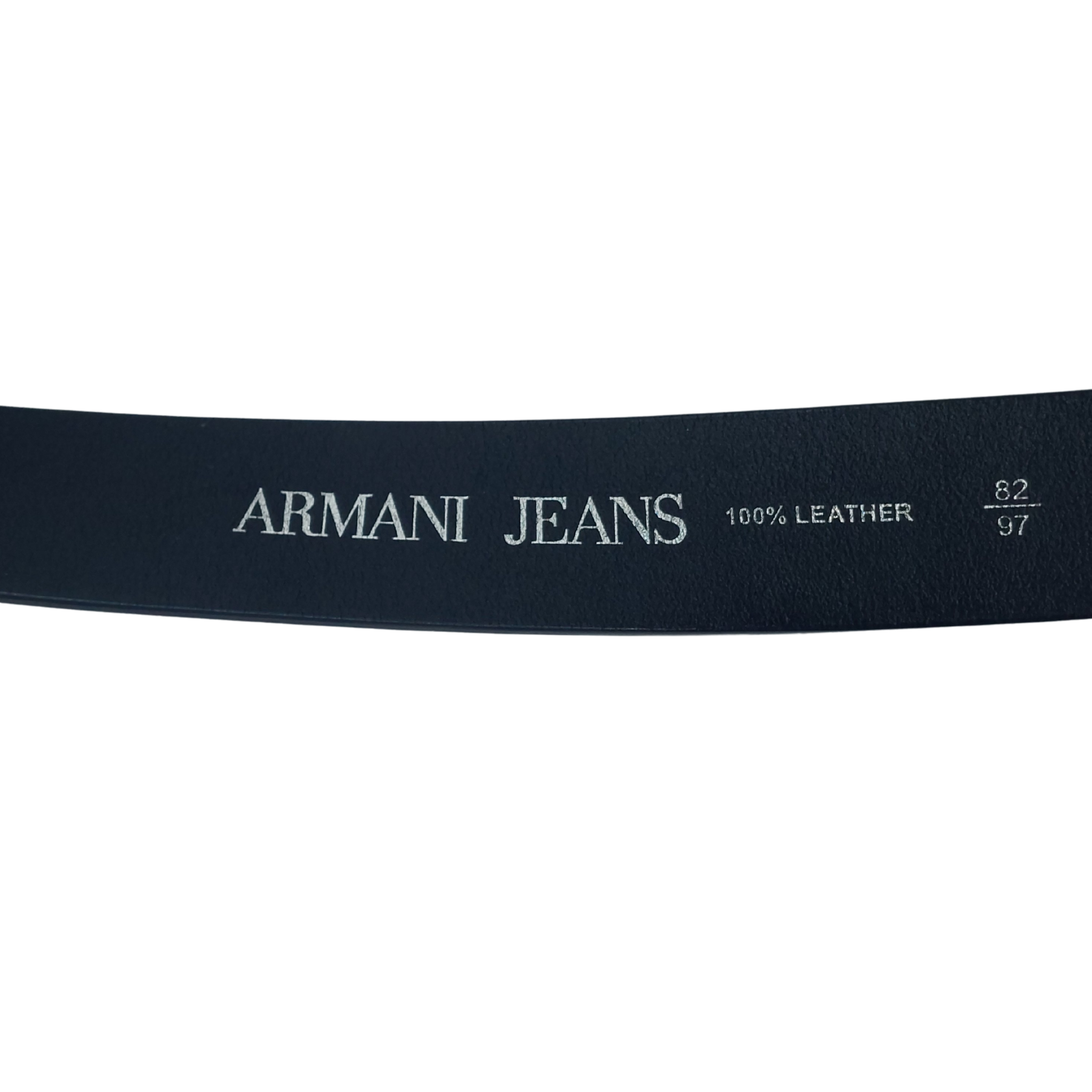 Armani Jeans dark blue glossy leather belt
